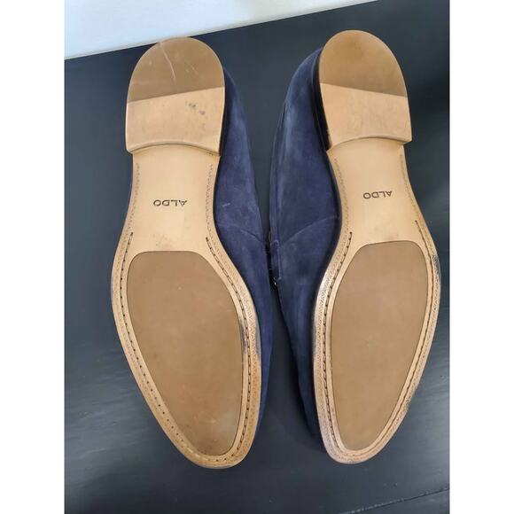 Men\'s Size 12 Aldo Dark Navy Suede Dress Shoes